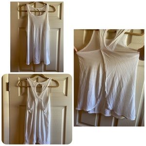Mossimo White Crisscross Open-back Tank Top